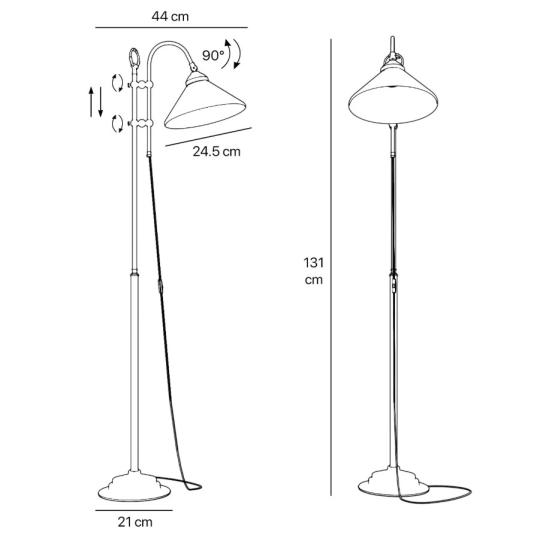 mediteransky medeny stojaca lampa klasicky rustikalny country so sklenenym tienidlom atmosfericke osvetlenie citacia lampa nastavitelna vyska.jpg